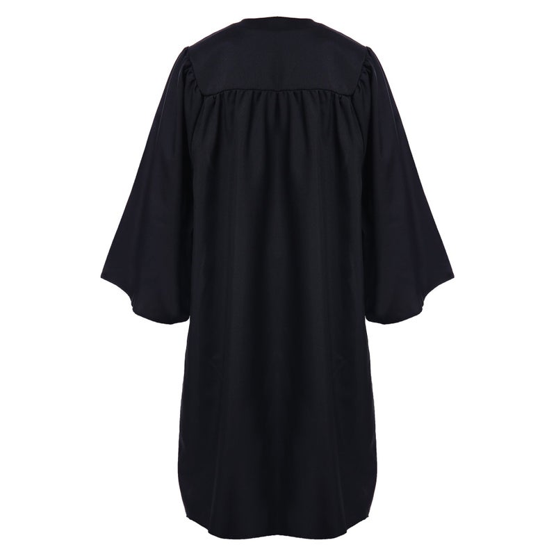 Newrara Unisex Premium Matte Graduation Gown Only (XX-Large 57(6'0"-6'2"), Black) - Image 2